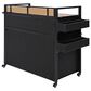 HOMLUX 53" Wicker Outdoor Kitchen Island in Black Brown, , large