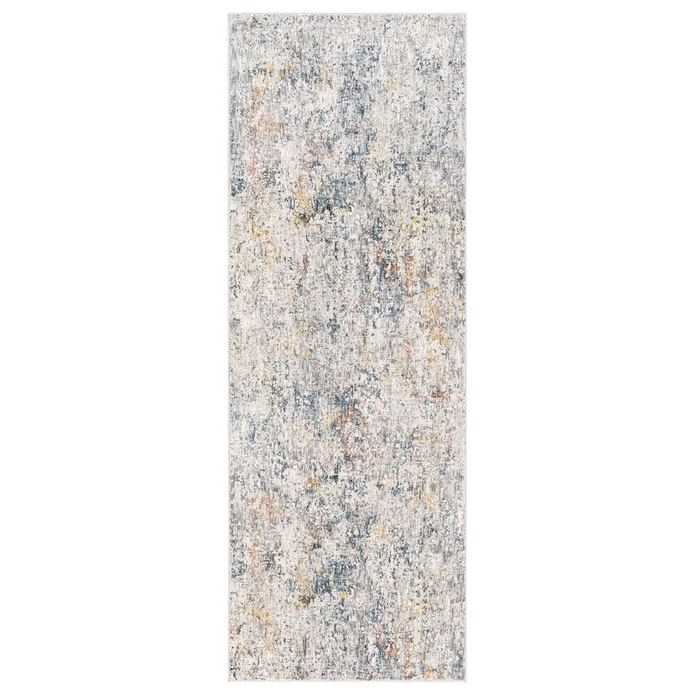 Surya Laila 2"7" x 10" Light Gray, Beige, White, Navy and Camel Runner, , large