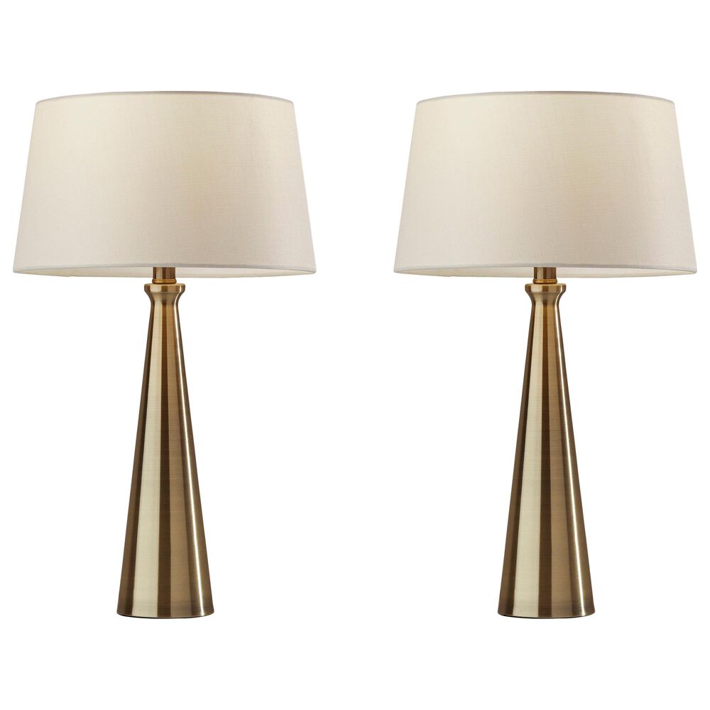Adesso Lucy Table Lamp in Antique Brass (Set of 2), , large