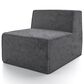 Furniture of America Facil 5-Piece Modular Track Arm Sofa Set in Dark Gray, , large