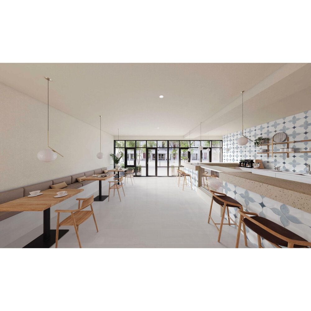 Soho Studio MJ Blue Blazingstar White Thassos, Blue Celeste and Azul Macauba 11" x 11" Marble Mosaic Sheet, , large