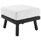 Linon Home Decor Holland Patio Ottoman with Black Frame in Natural, , large