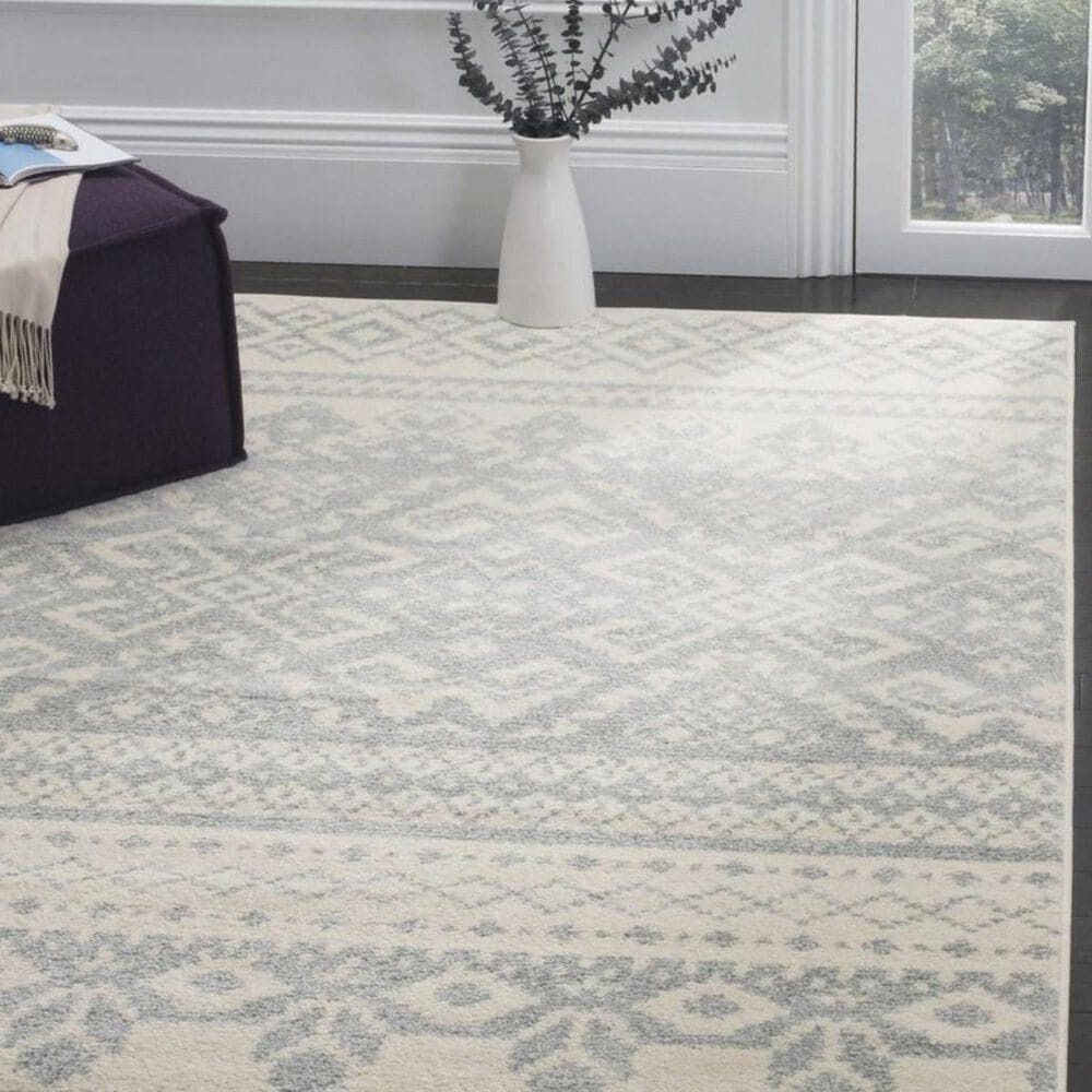 Safavieh Adirondack ADR107S 6" x 9" Ivory and Slate Area Rug, , large