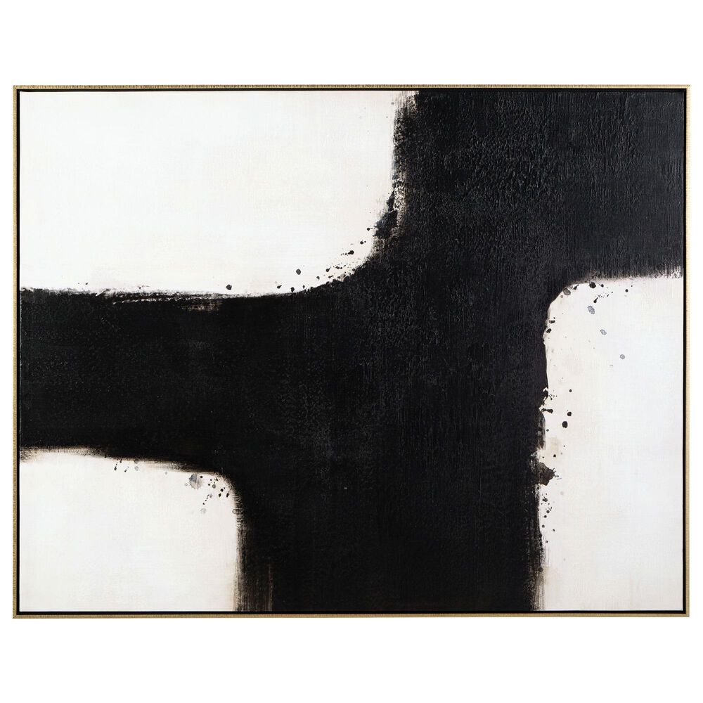 Ashley Reighlea 39.38&quot; x 50&quot; Wall Art in Black, White and Tan, , large