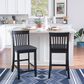 Linon Home Decor Torino Craftsman Counter Stool in Black, , large