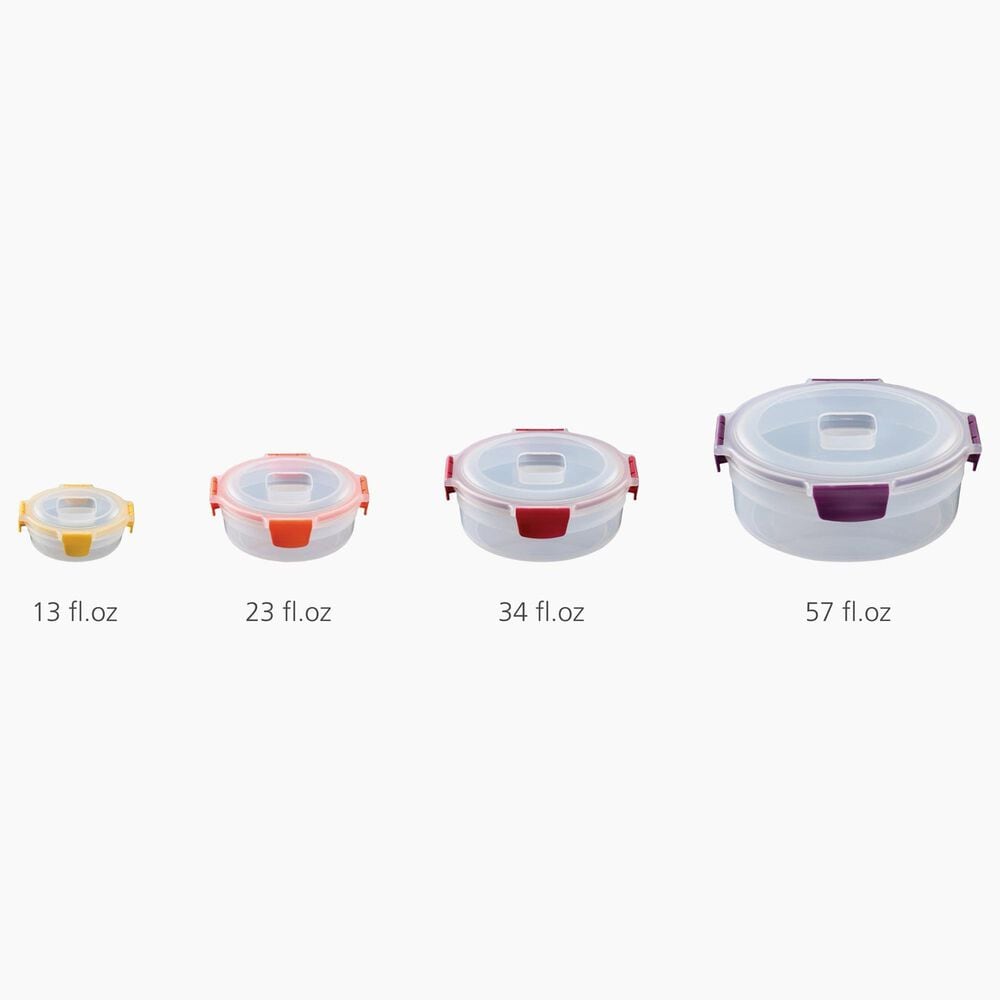 Joseph Joseph Nest Lock 8-Piece Round Food Container Set in Multicolor, , large