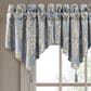 J. Queen New York Lorenzo 40" x 21" Window Ascot Valance in Blue and Cream, , large