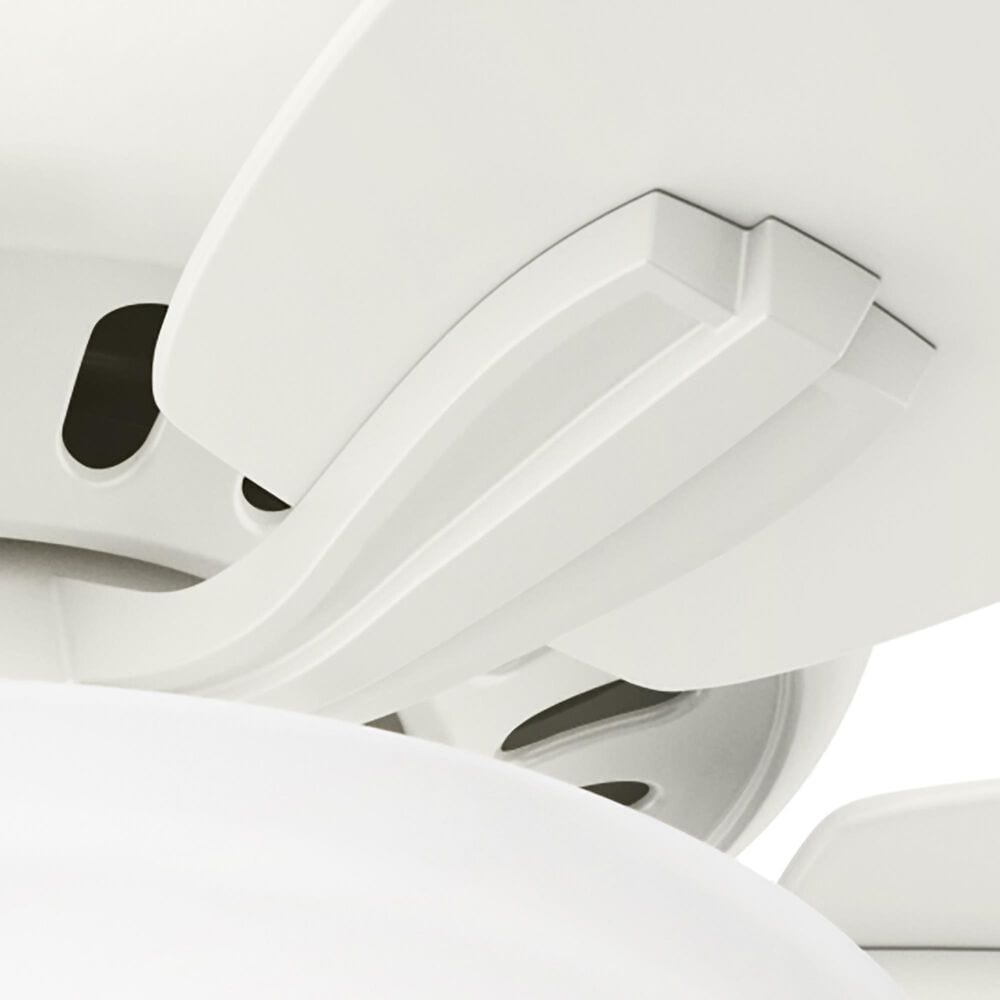 Hunter Newsome Low Profile 52&quot; Ceiling Fan with Lights in Fresh White, , large