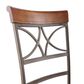 Linon Home Decor Hamilton Side Chair in Medium Cherry, Matte Pewter and Bronze, , large