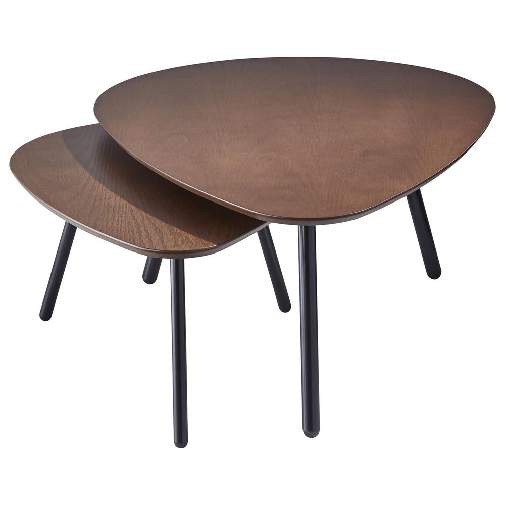 Adesso Hendrix Nesting Coffee Table in Walnut and Black, , large