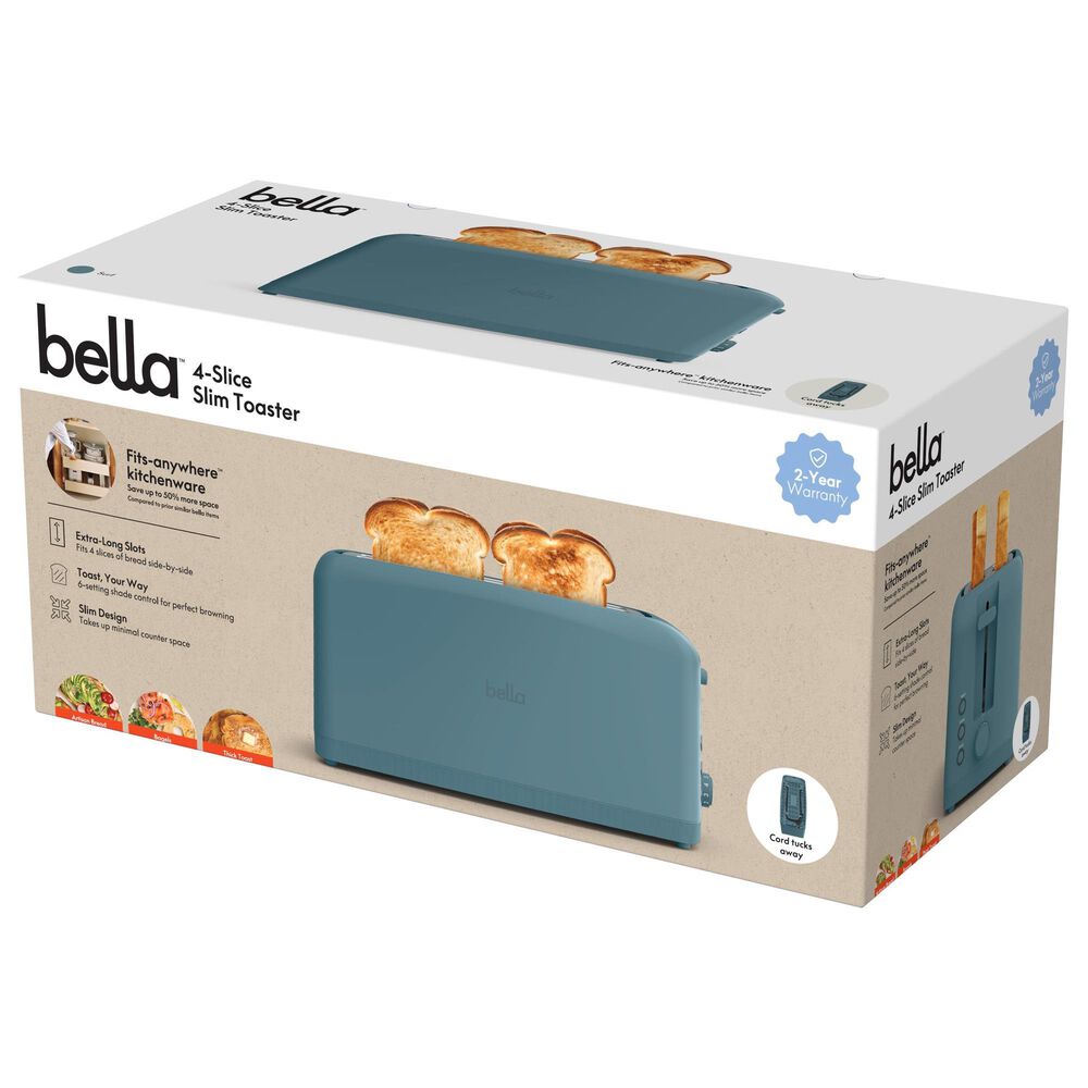 Bella 4-Slice Slim Toaster in Surf, , large