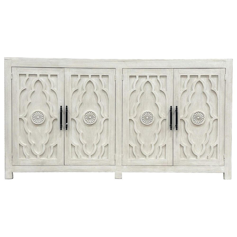 Woodland & Co Perry 4-Door Console Cabinet in Dove, , large