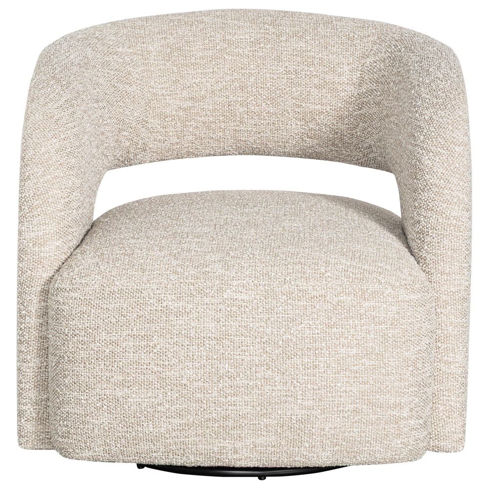 Bernhardt Chloe Swivel Chair in Beige and Tan, , large