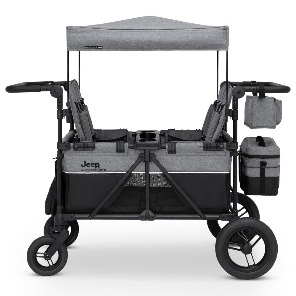 Delta Jeep Wrangler Deluxe 4-Seater Stroller Wagon in Grey Shadow, , large