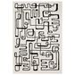 ROW by Oriental Weavers Quinn QUI11 Beige and Black 7"10" x 10" Area Rug, , large