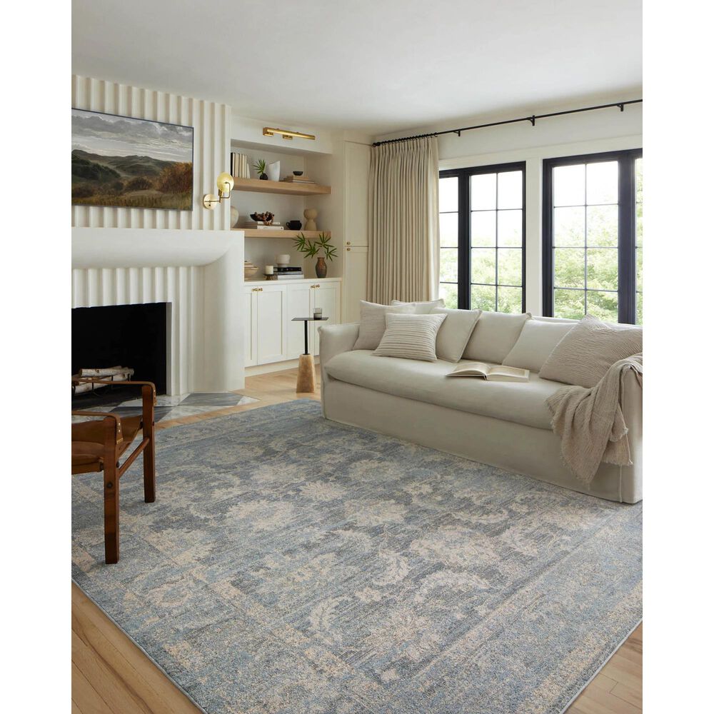 Loloi II Odette 4&#39; x 6&#39; Sky and Beige Area Rug, , large