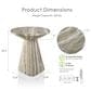 Furniture of America Karvyn 18" Travertine Side Table in Gray, , large