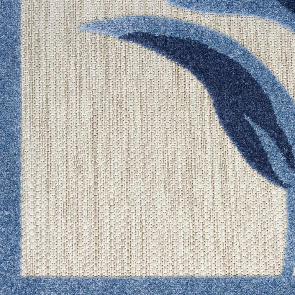 Nourison Aloha ALH33 7&#39;10&quot; x 10&#39;6&quot; Blue and Grey Indoor/Outdoor Area Rug, , large