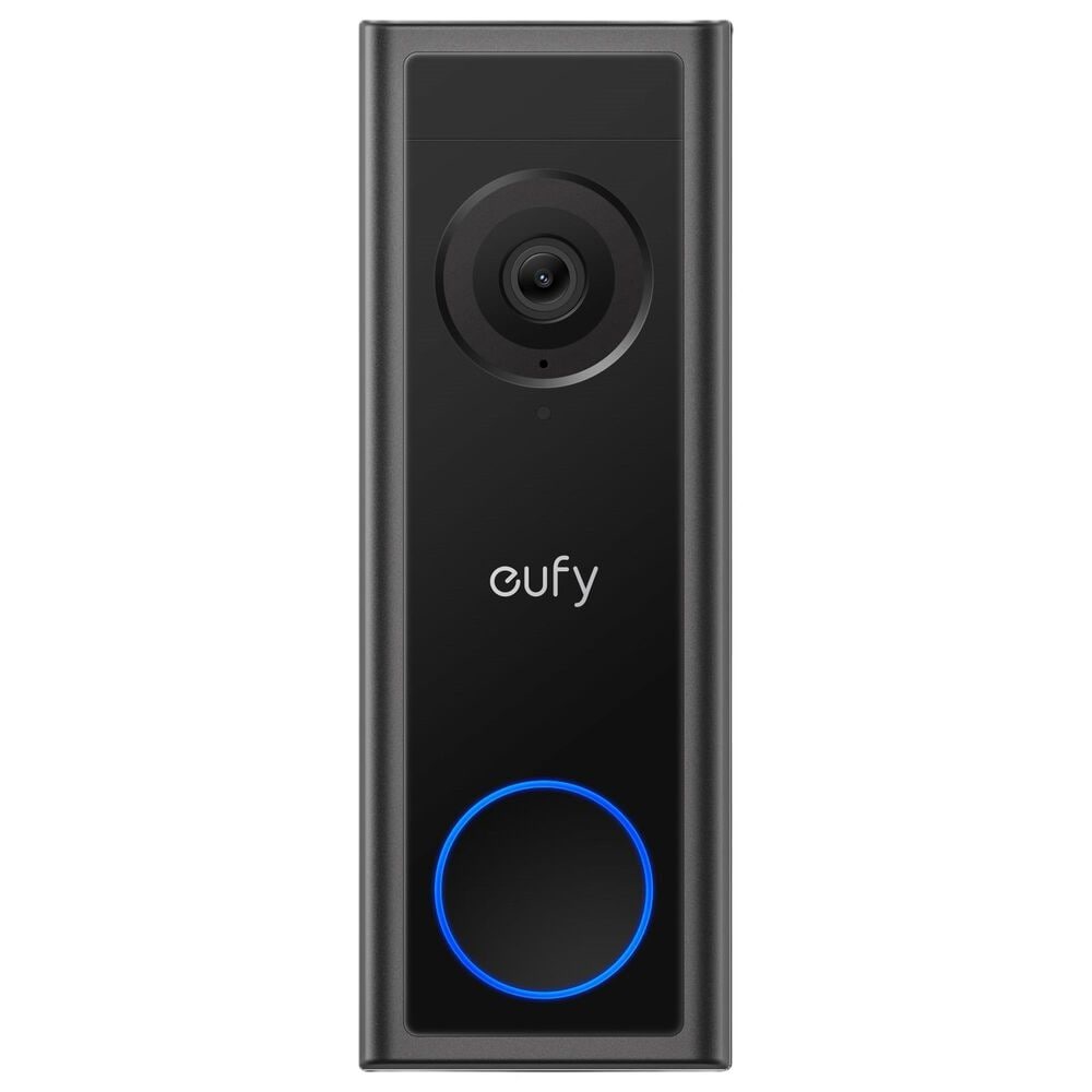 eufy C30 Smart 2K Wireless Video Doorbell with Human and Motion Detection in Black