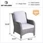 HOMLUX 29" Patio Single Chair in Grey (Set of 2), , large