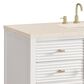 James Martin Vanities Myrrin 48" Vanity in Bright White with 3 cm Eternal Marfil Quartz Top, , large