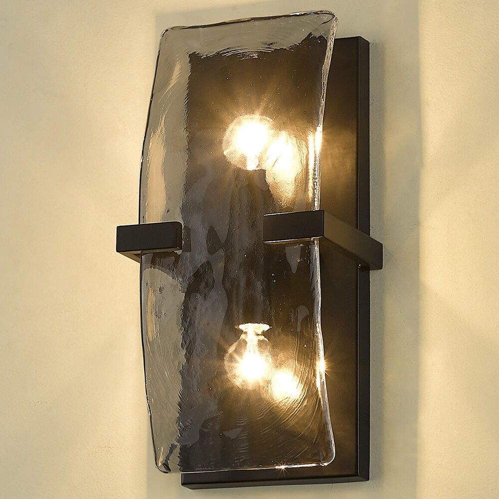 Golden Lighting Aenon 2-Light Wall Sconce in Matte Black, , large