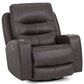 Franklin Corporation Aspen Power Swivel Rocker Recliner in Duvall Gunmetal, , large
