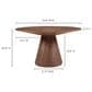 Moe"s Home Collection Otago Round Dining Table in Brown - Table Only, , large