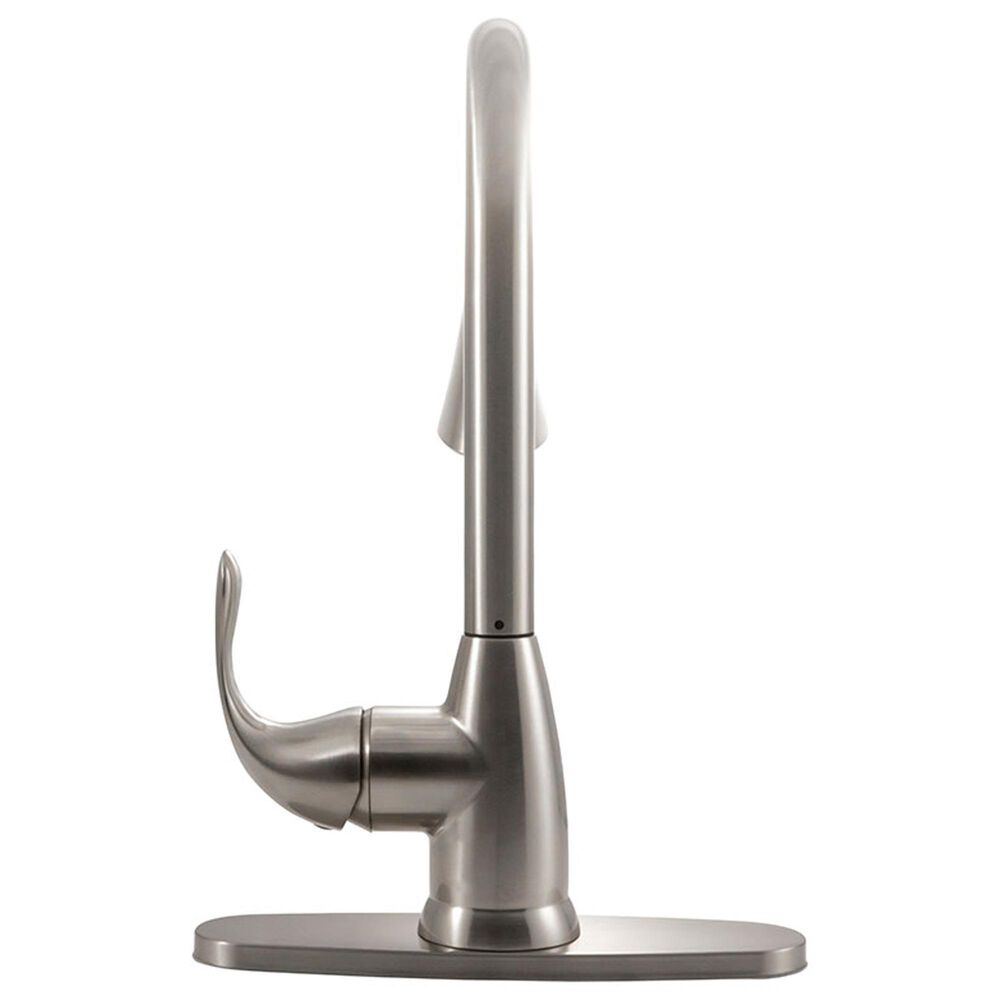 MS International AcquaLuxe Curved Pull-Down Sprayer Kitchen Sink Faucet in Nickel Brushed, , large