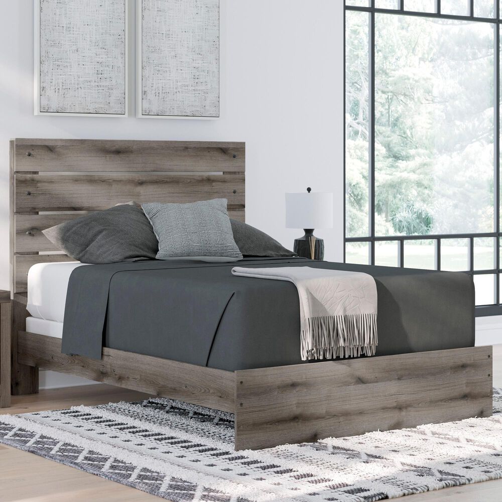 Ashley Graystorm Queen Panel Bed in Brown Gray, , large
