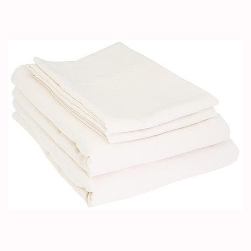 Caro Home Bamboo King Sheet Set in White, , large