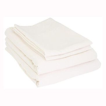Caro Home Bamboo King Sheet Set in White, , large