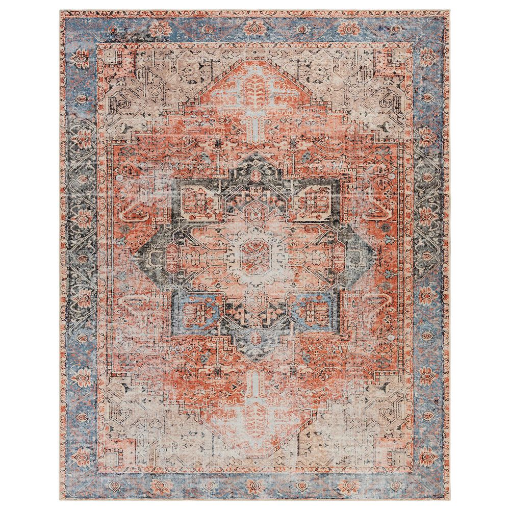 Surya Amelie AML-2309 8"10" x 12" Terracotta, Ivory, Butter, Black, Blush and Blue Area Rug, , large