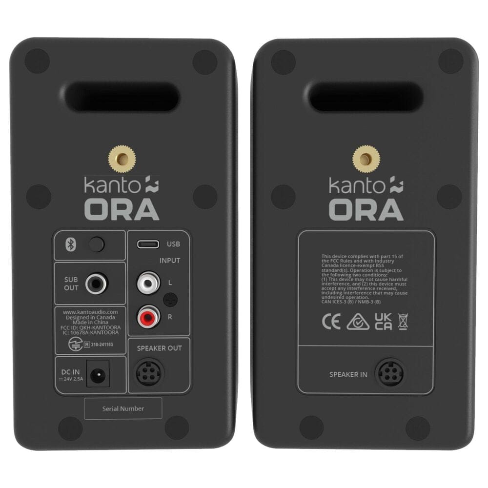Kanto ORA Desktop Powered Reference Speakers with USB-C Input in Black (Pair), , large