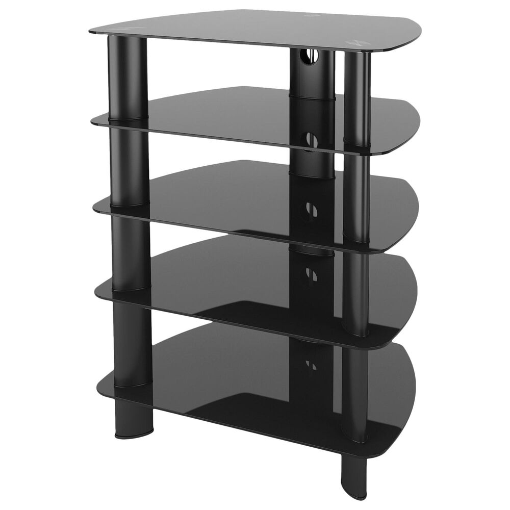 CorLiving Laguna Component Stand in Black, , large
