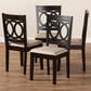 Baxton Studio Lenoir Side Chair with Sand Cushion in Espresso Brown (Set of 4), , large