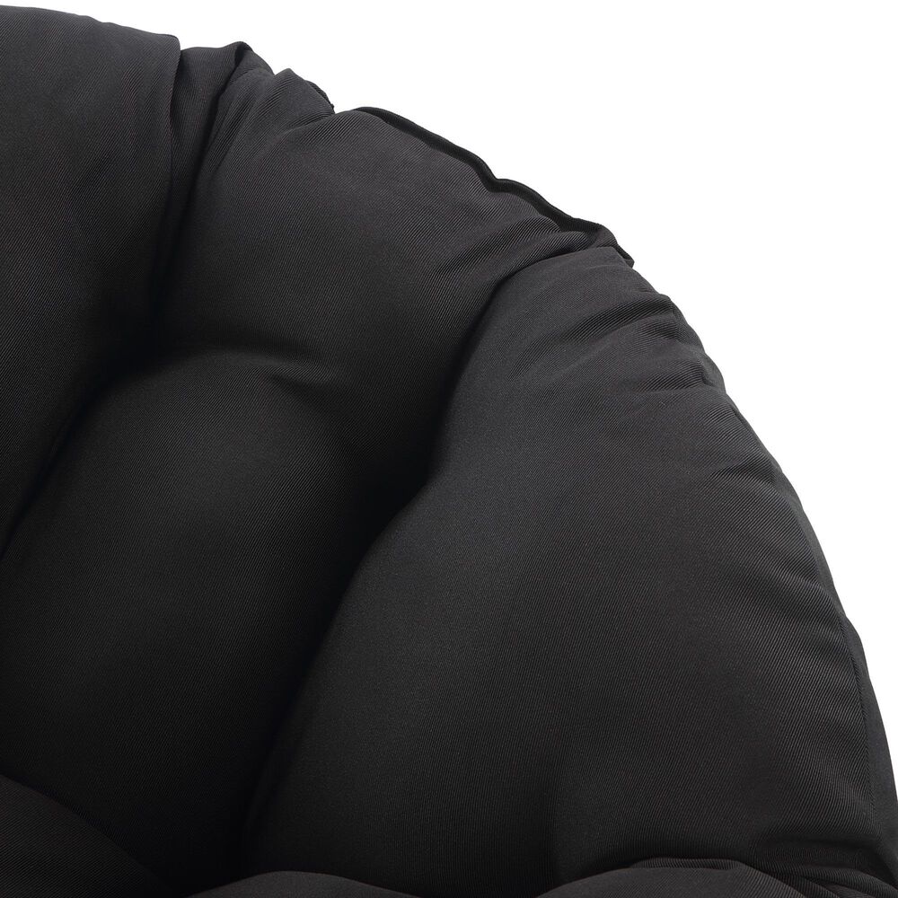 Valor Living Papasan Swivel Chair in Black, , large
