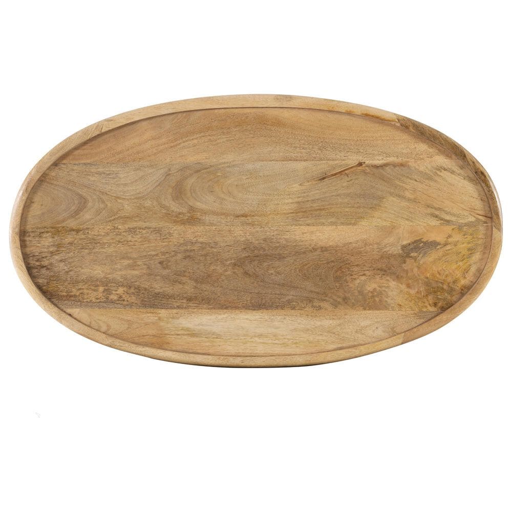 Linon Home Decor Inora Oval Coffee Table in Natural, , large