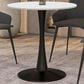 Leisuremod Bristol 27" Round Dining Table with MDF Top in Black and White - Table Only, , large