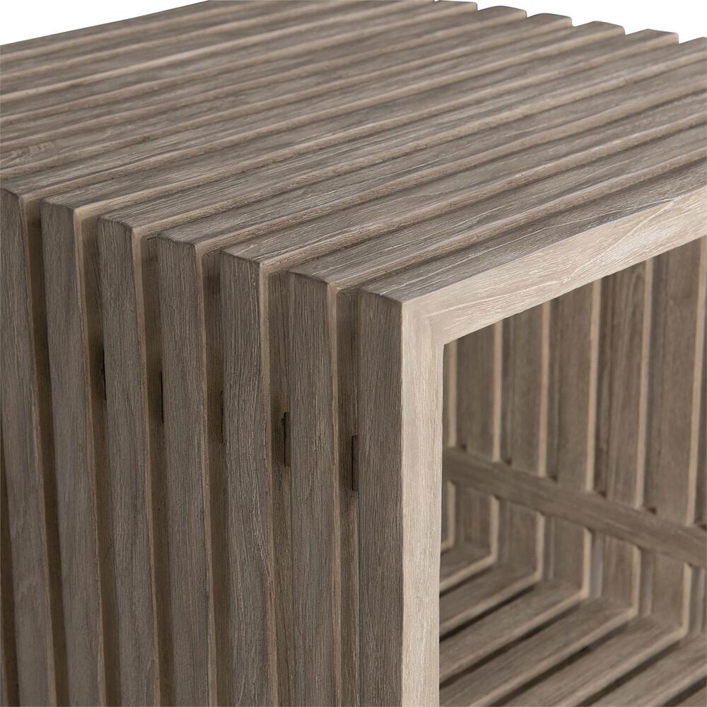 Bernhardt Kingston End Table in Sea Oak and Gun Metal - Table Only, , large