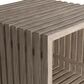 Bernhardt Kingston End Table in Sea Oak and Gun Metal - Table Only, , large