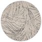 Nourison Rustic Textures Ivory and Grey 7"10" Round Area Rug, , large