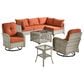 HOMLUX 8-Piece Outdoor Modular Sofa Conversation Set in Orange, , large