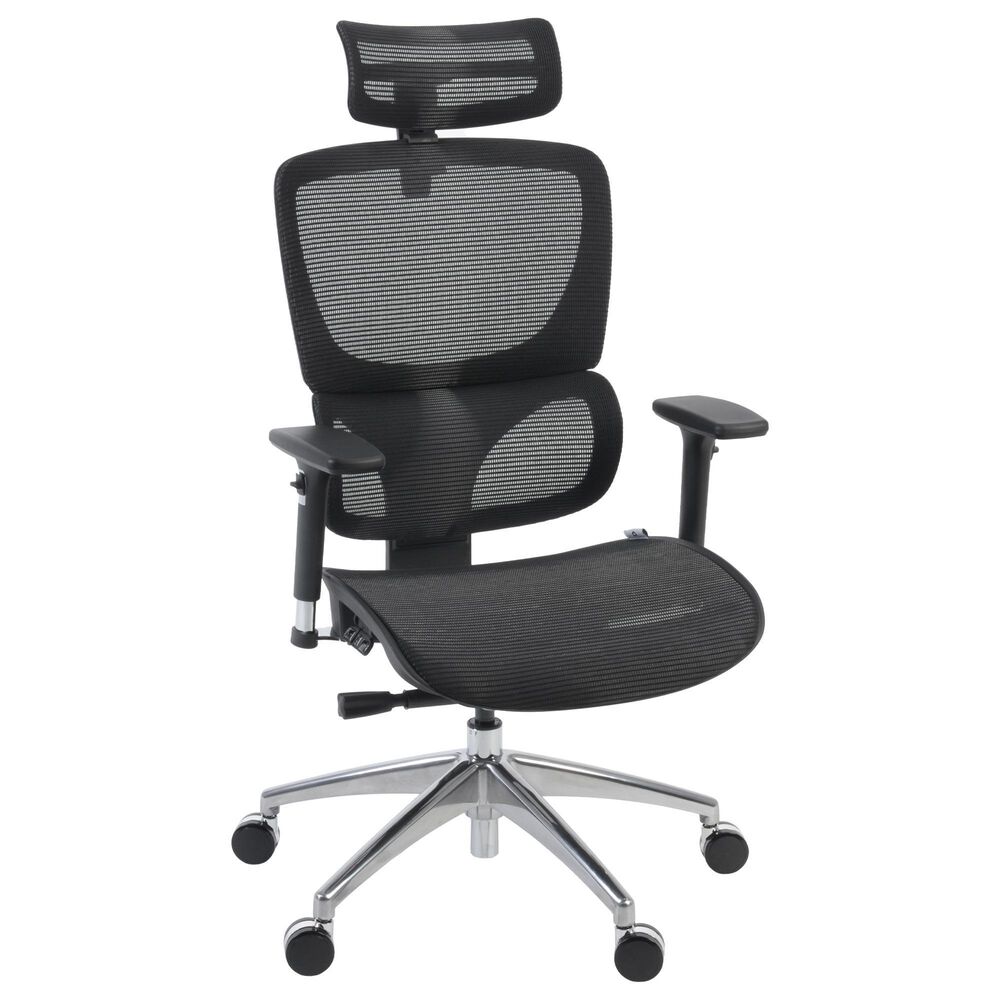 Regency Global Sourcing Omega Mesh O-2 Tech Ergonomic Management Office Chair in Black, , large