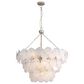 Golden Lighting Cascada 3-Tier 13-Light Pendant with Cirrus Cloud Glass Shade in Aegean Silver, , large