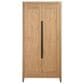 Universal Furniture Modern Wardrobe in Organic Natural Oak with Lighting, , large