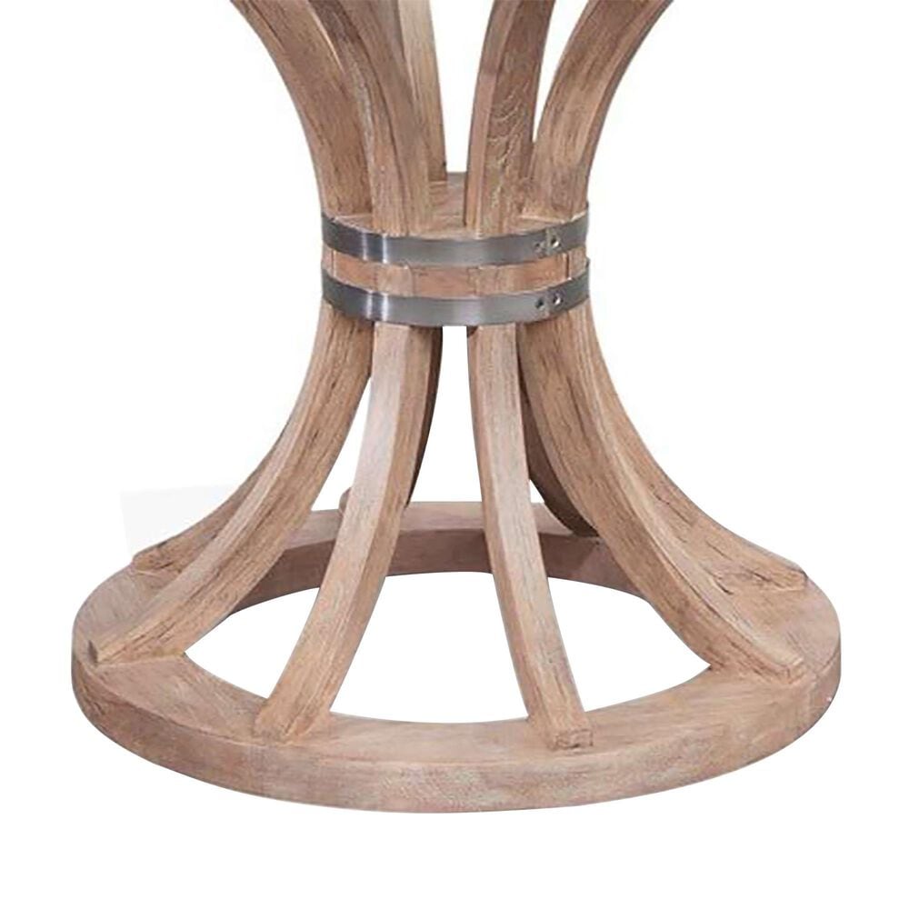 Bassett Mirror Company Sheffield and Buxton 5-Piece Round Dining Set in Weathered Natural, , large