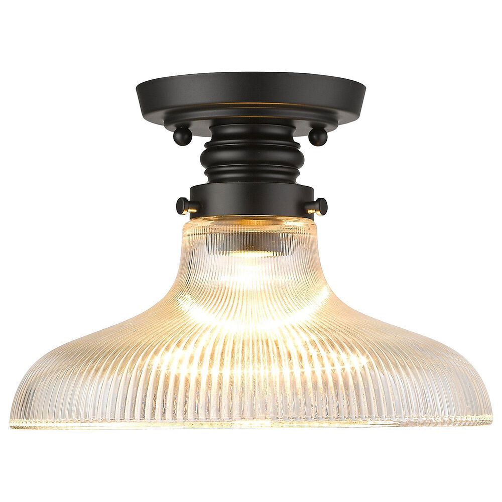 Golden Lighting Clary Flush Mount in Matte Black, , large