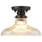 Golden Lighting Clary Flush Mount in Matte Black, , large