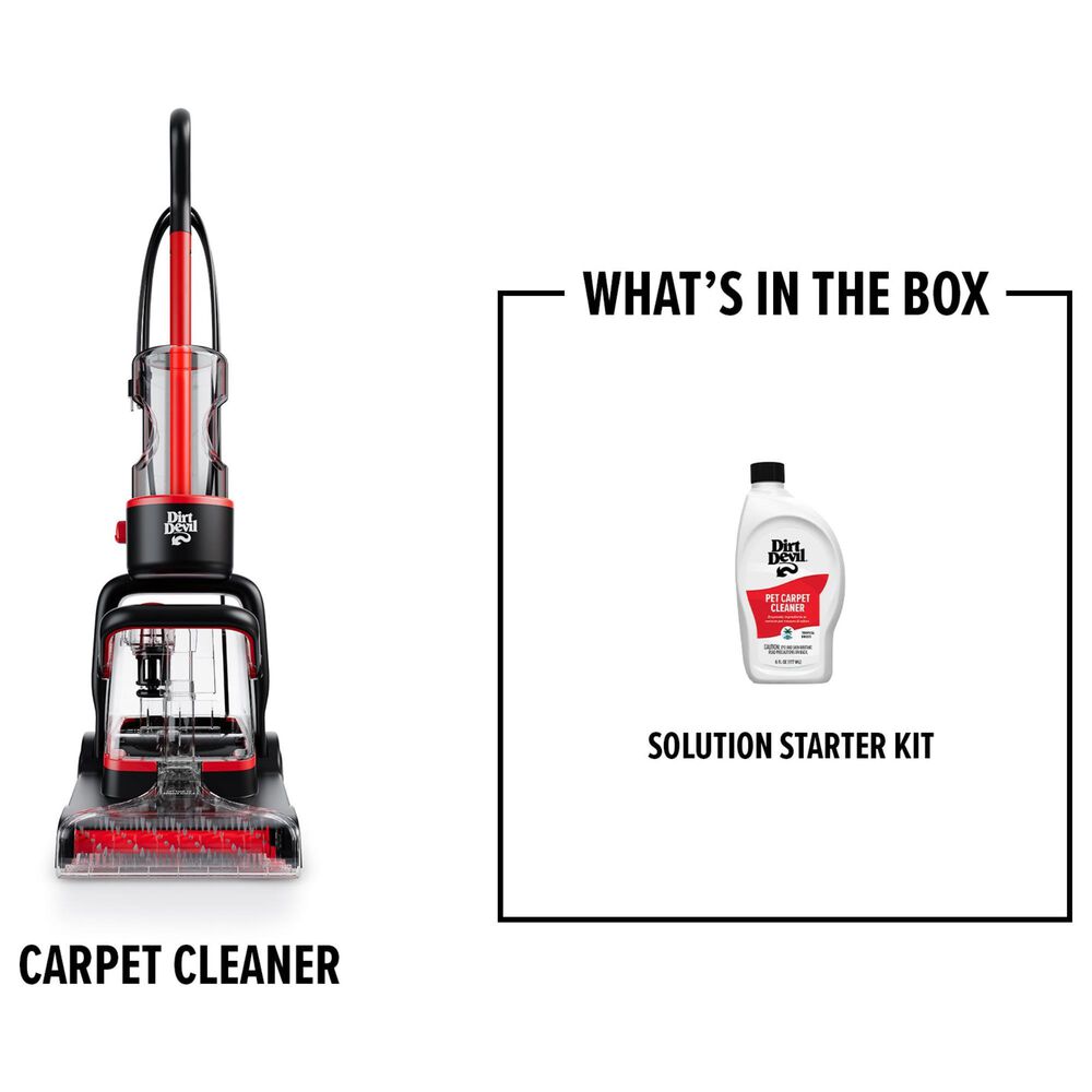 Dirt Devil Full Size Carpet Washer in Black and Red, , large